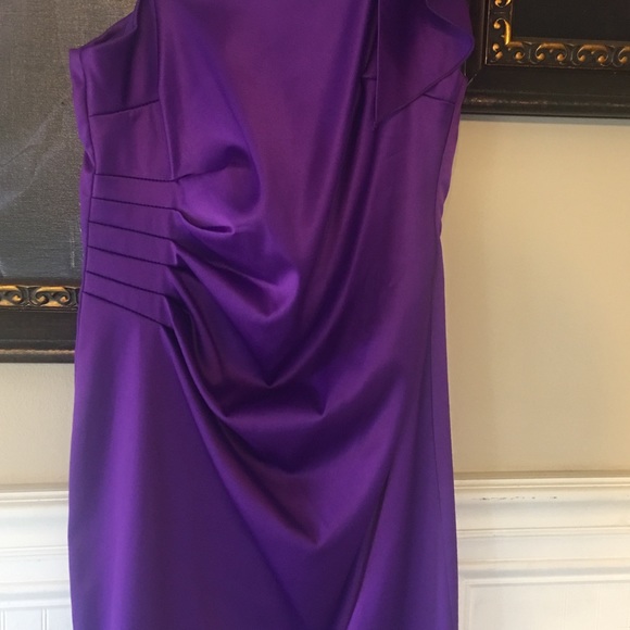 Purple short formal dress. - Picture 3 of 5